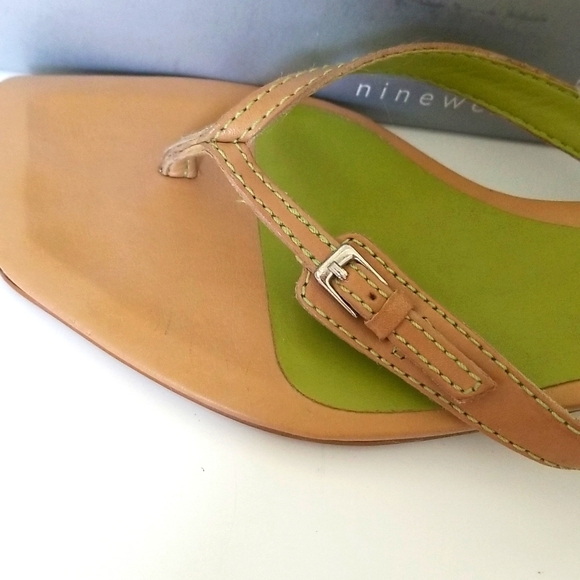 Nine West kitten heel slip on sandals size 6.5 - Picture 3 of 9